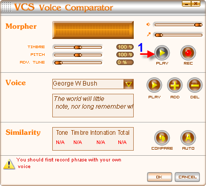 Re-listen the new sample voice